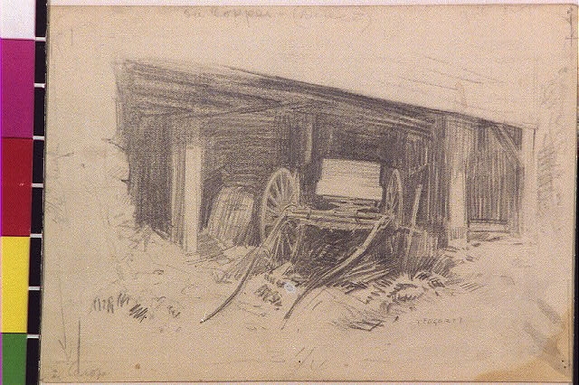 [Wagon in a shed]