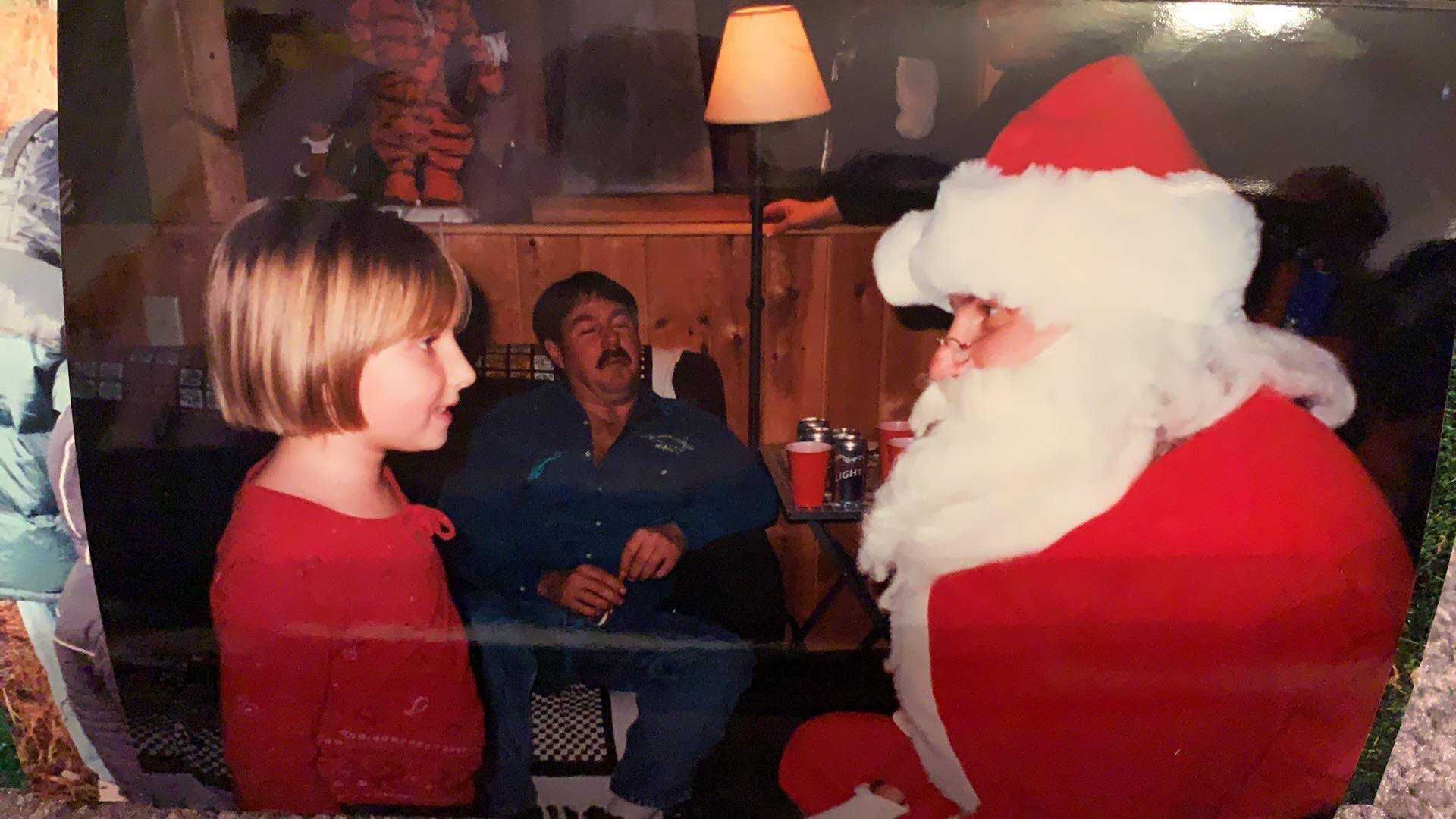 Charlie as Santa with Prudence