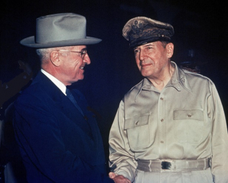 Douglas MacArthur and President Harry Truman.