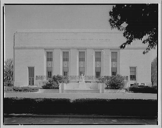 Folger Library exteriors. West end of Folger Library from...