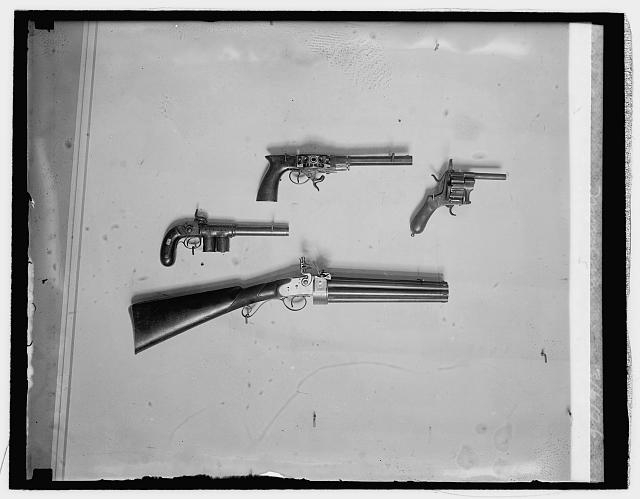 Collection of revolvers at Natl. Museum, 3/6/26