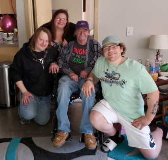Blair Hasselstrom, children missy and cory and missys son JJ Blairs grandson