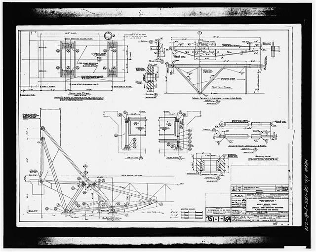 219. Photocopy of drawing (1958 mechanical drawing by the...