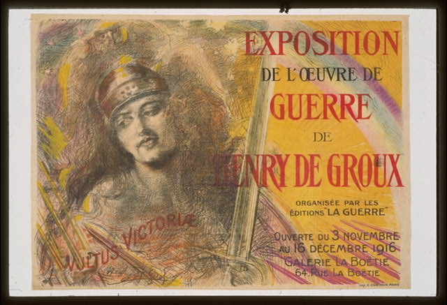 Exposition de l'oeuvre de guerre de Henry de Groux....