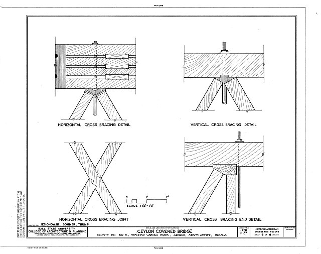 Horizontal Cross Bracing Detail, Vertical Cross Bracing...