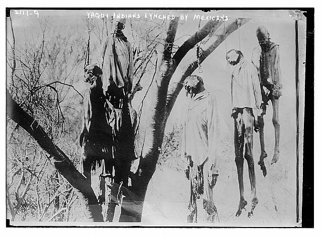 Yaqui Indians lynched by Mexicans