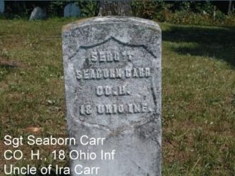 Headstone of Seaborn Carr