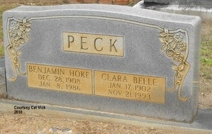 Benjamin & Clara Belle Peck Grave