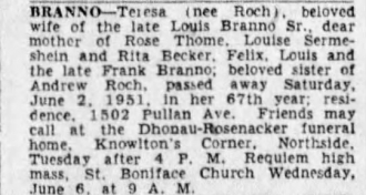 Mary Teresa Iarocci (Roch)'s Obituary