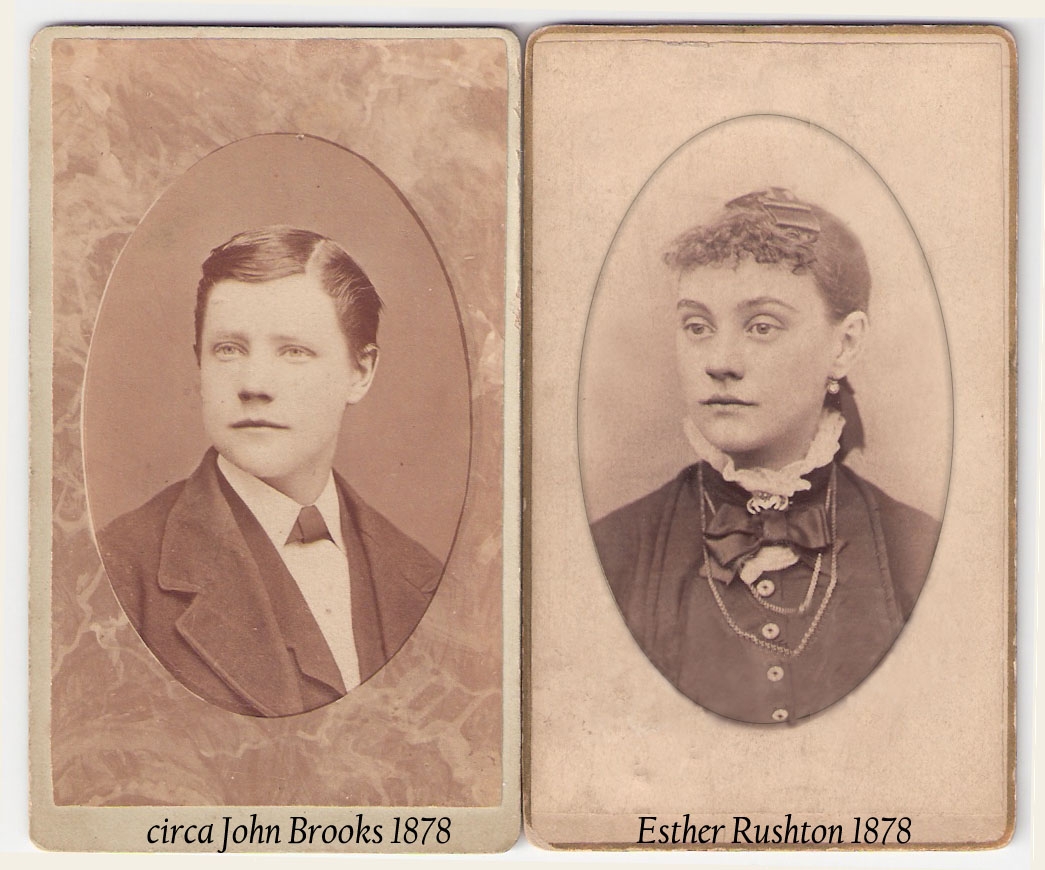 John & Esther (Rushton) Brooks, 1878 UT