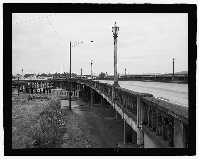 Perspective view of the viaduct, view looking south from...