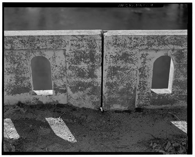 11. Detail, west parapet, showing typical expansion joint...