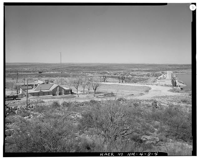 4. AVALON DAM - VIEW OF GATE KEEPER'S COMPLEX SHOWING...