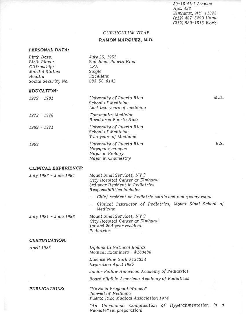 Ramon Marquez M.D. C. V.