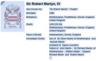 Sir Robert Martin V 
