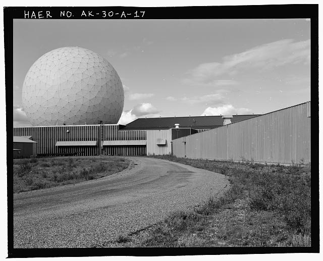 17. View looking north to transmitter building no. 102...