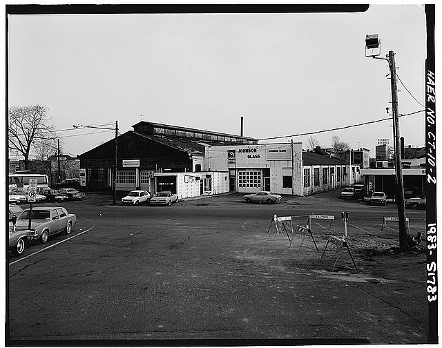 2. View looking south at trolley barn showing 1924...