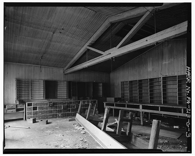 Building G interior, second floor oblique looking...
