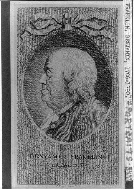 Benyamin [sic] Franklin gebohren 1706 / D. Berger sculp.,...