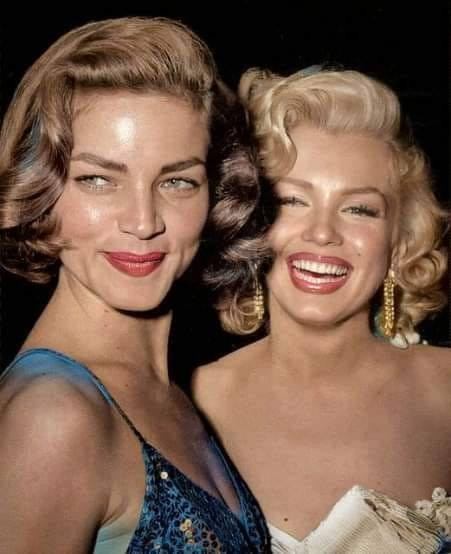 Lauren Bacall and Marilyn Monroe