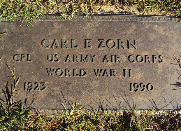 Carl E. Zorn Headstone
