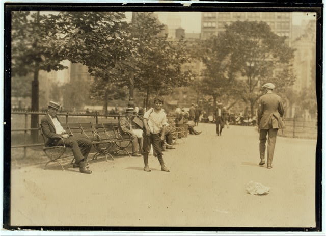 Eleven year old Tony, who shines in Union Square, New...