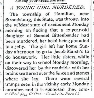 Etna Bittenbender Newspaper Article