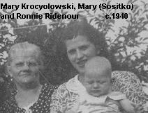 Mary (Sositko) Ridenour with her son and Aunt Mary