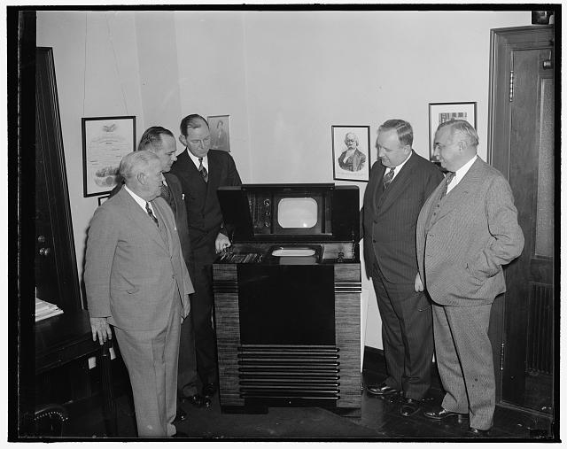 FCC Commissioners inspect latest in television....