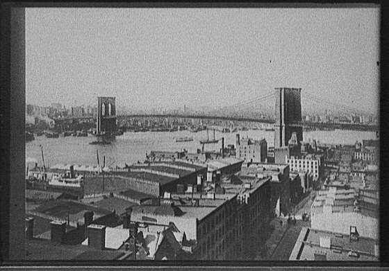 [Brooklyn waterfront and Brooklyn Bridge, New York, N.Y.]
