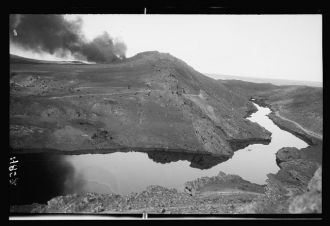 Iraq. Oil wells and camp of the Iraq Petroleum Company....