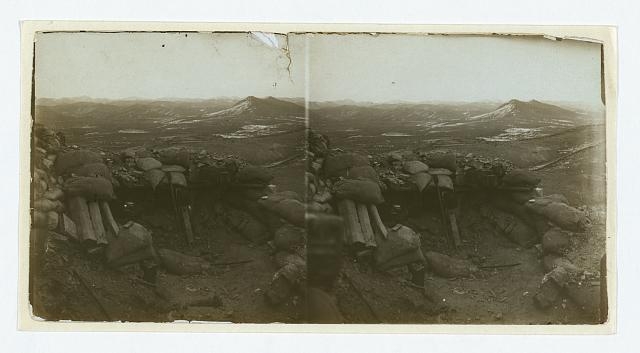 [Looking from the Russian trenches over Fort No. 2 to...