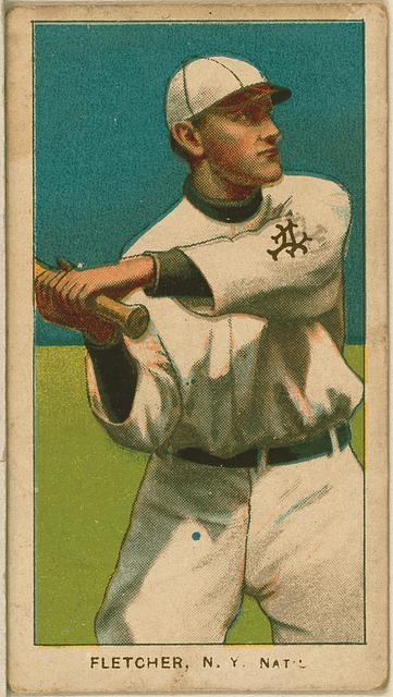 [Art Fletcher, New York Giants, baseball card portrait]