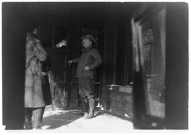 [Theodore Roosevelt, full-length, standing, facing left,...