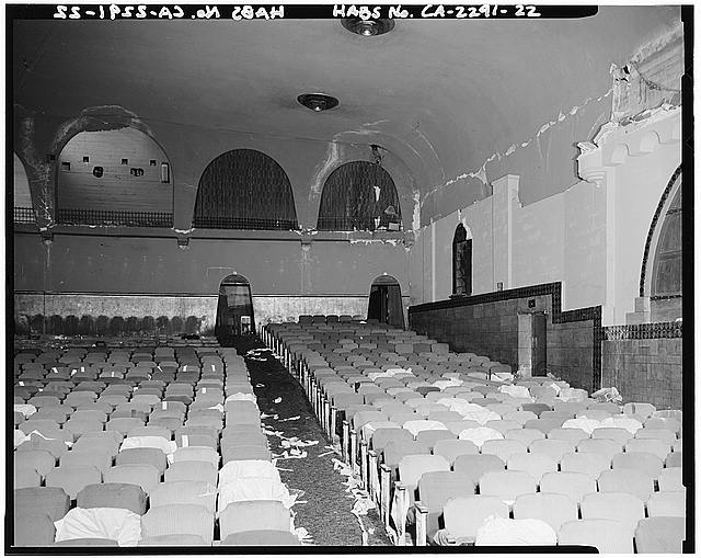 22. March. THEATER AUDITORIUM, FROM FRONT TO FOYER DOORS,...