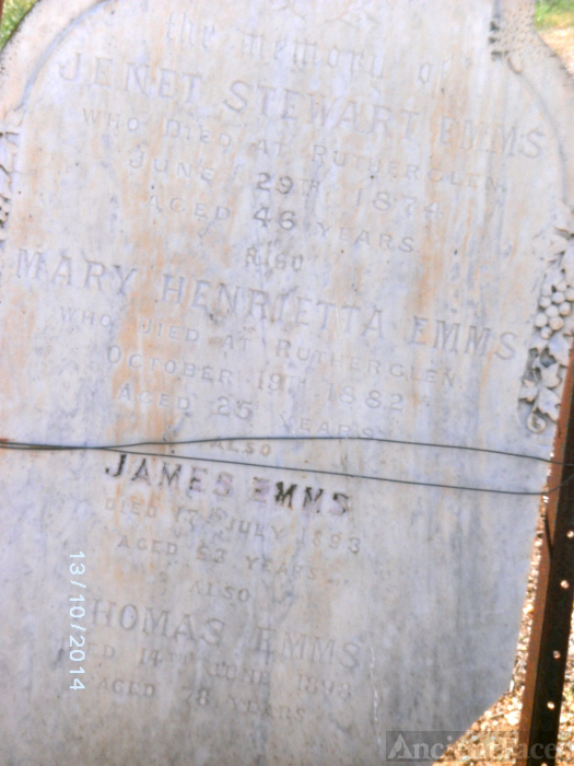 Jenet (Stewart) Emms gravesite