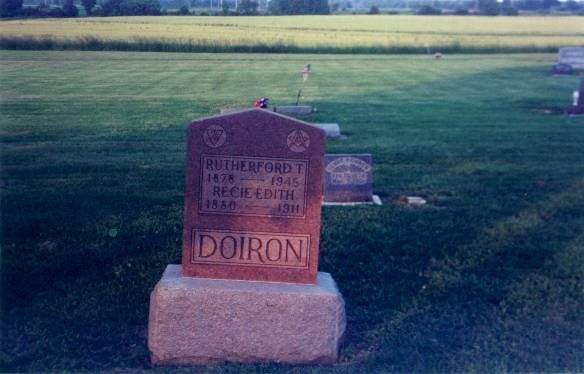 Rutherford T. and Recie Edith Doiron Tombstone