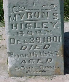 Myron Spencer Higley Headstone