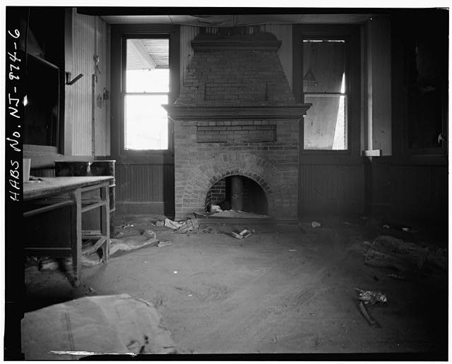 6. WAITING ROOM, EAST WALL, FIREPLACE DETAIL - Raritan...