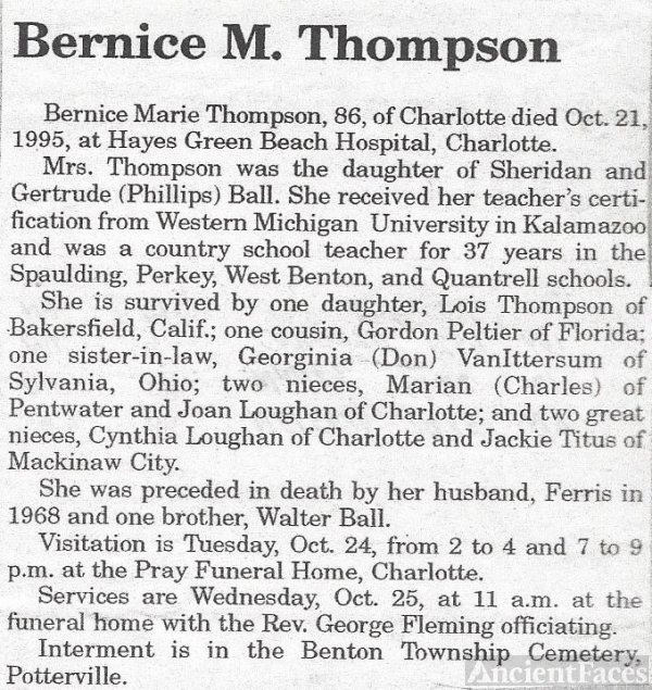 Bernice M Thompson -Titus line 