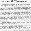 Bernice M Thompson -Titus line 