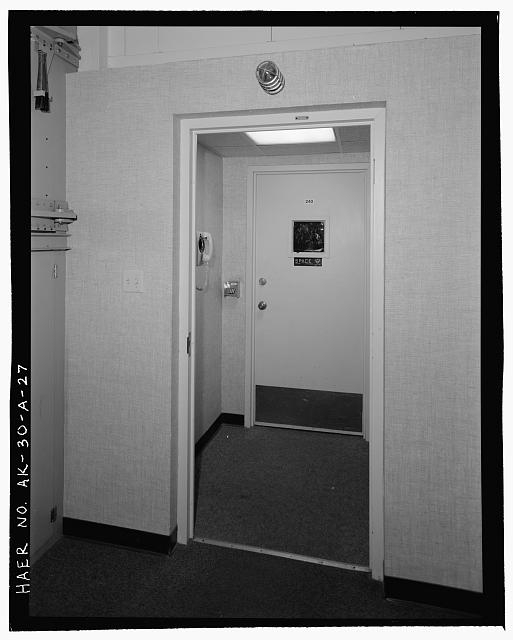 27. View of entry door to vestibule to MWOC entry door in...
