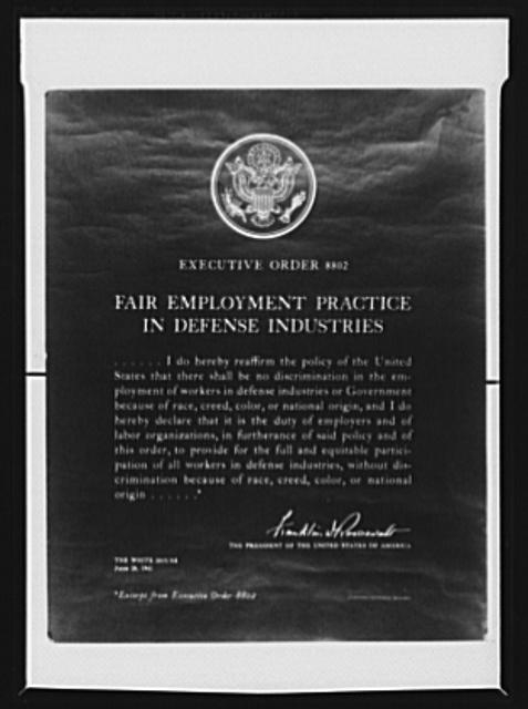 Fair employment practices in defense industries. A poster...