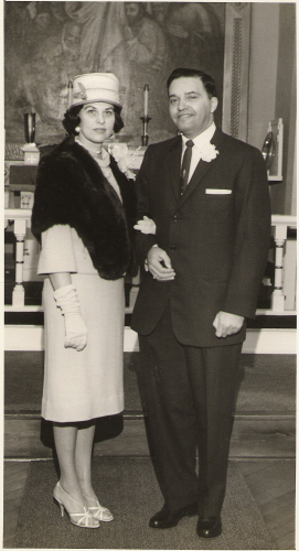 Margaret and Tony on their wedding day