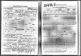 WW1 Registration Form