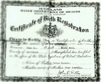 Birth Certificate for Milena Spera