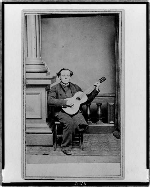 [Civil War soldier, with one leg, full-length portrait,...