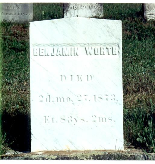 Gravestone of Benjamin Worth