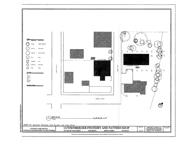 Site Plan - Lutzenberger Foundry and Pattern Shop, 502...