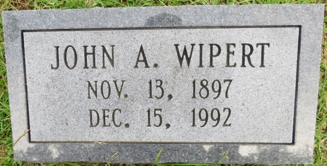 John A Wipert gravesite, Tennessee
